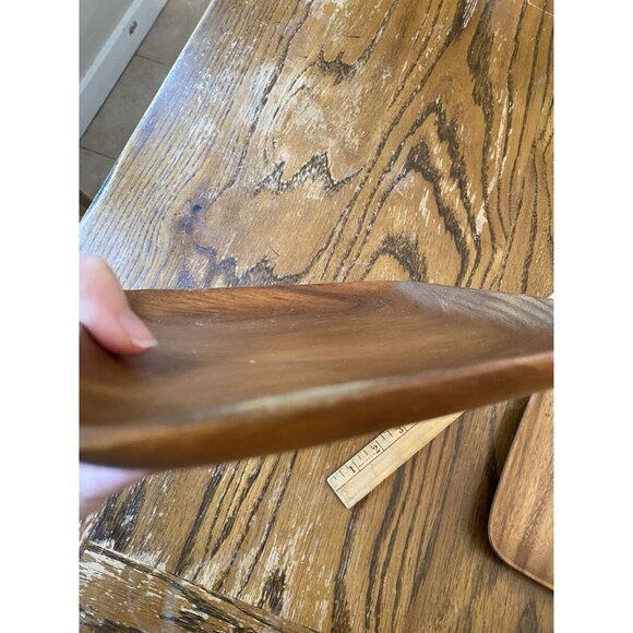 Vintage Filkcraft Monkey Pod Wooden Square Trays Philippines - Picture 7 of 11